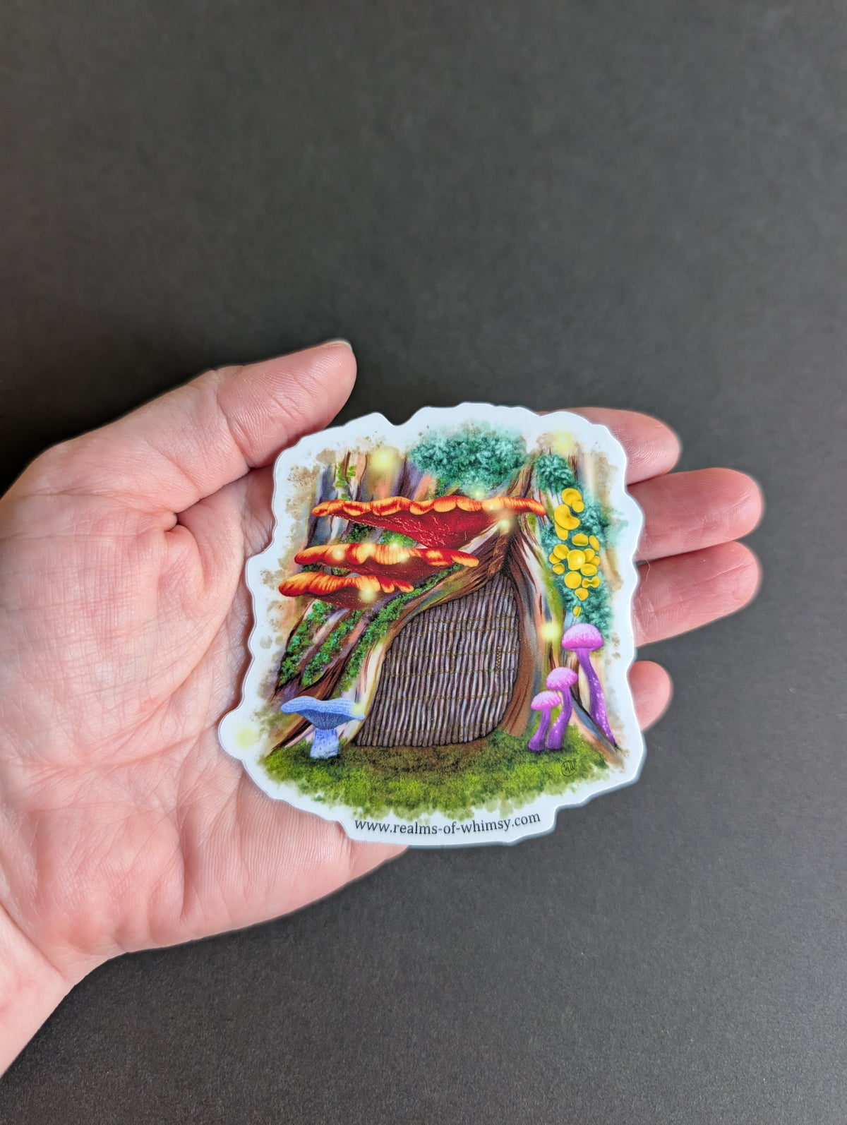 Tree Gnome Door 3" Sticker