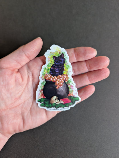 Cauldron Kitty Blackjack 3" Sticker