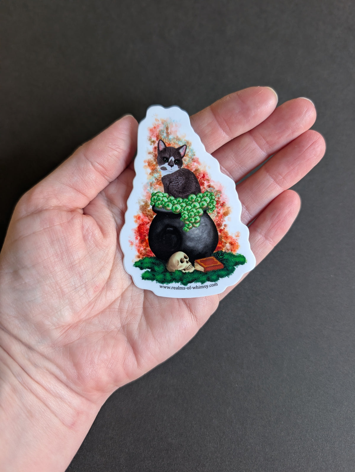Cauldron Kitty Doug 3" Sticker