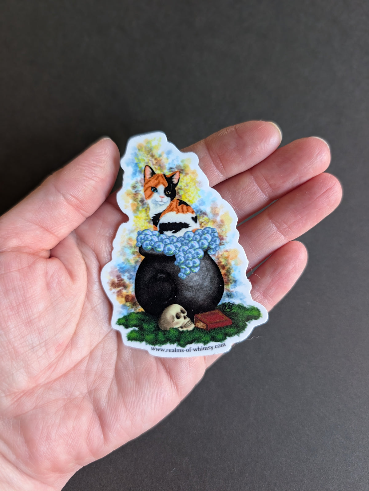 Cauldron Kitty Annabel Lee 3" Sticker