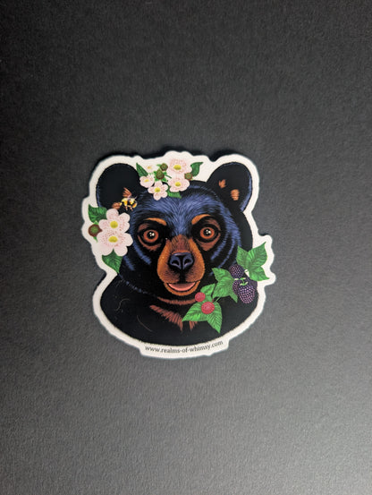 Barry the Berry Bear (for the Bears) 3" Sticker