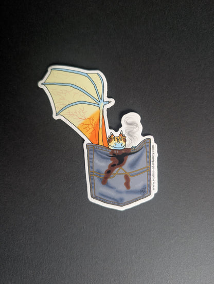 Charwind the Pocket Dragon 4" Sticker
