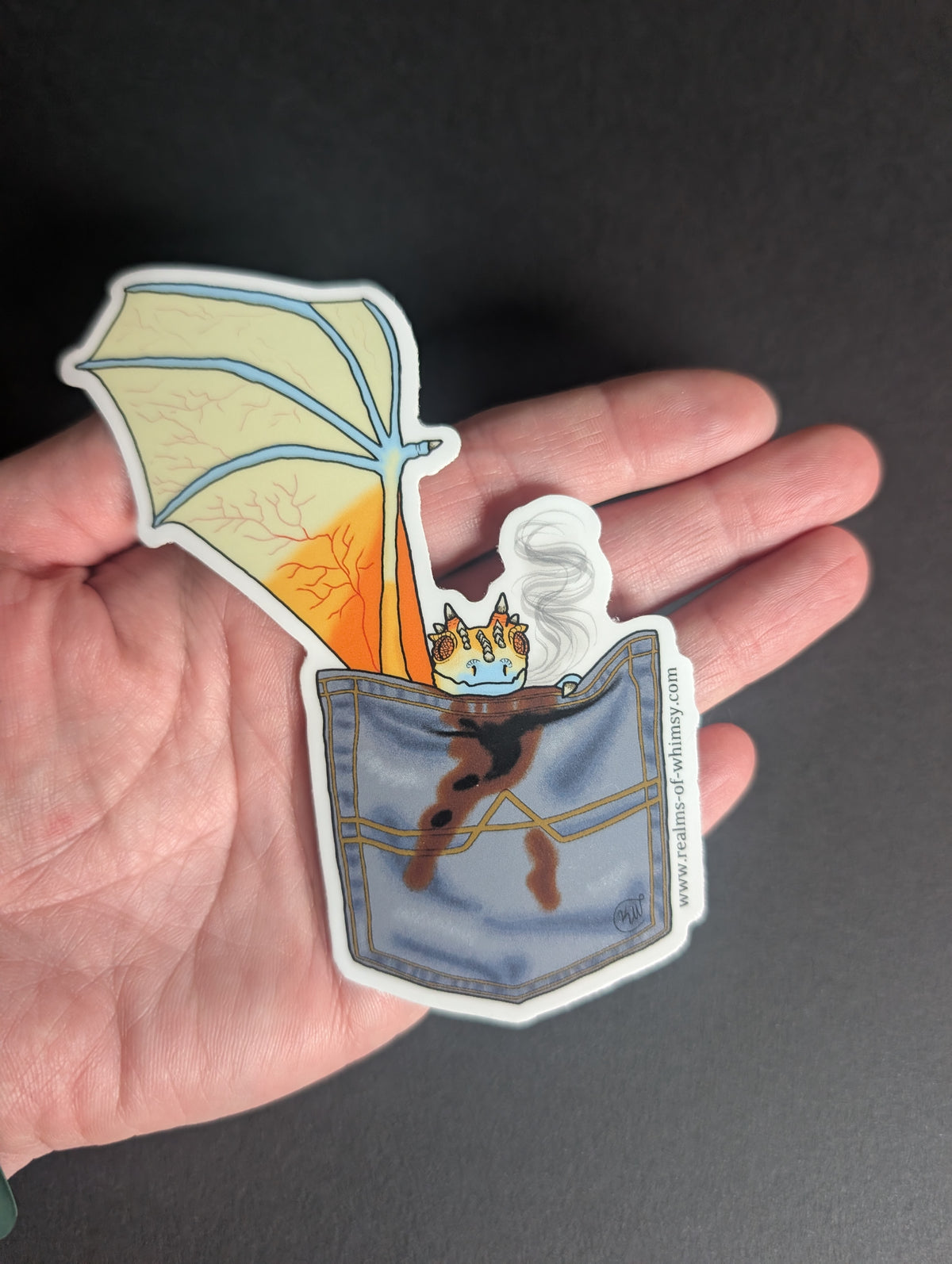 Charwind the Pocket Dragon 4" Sticker
