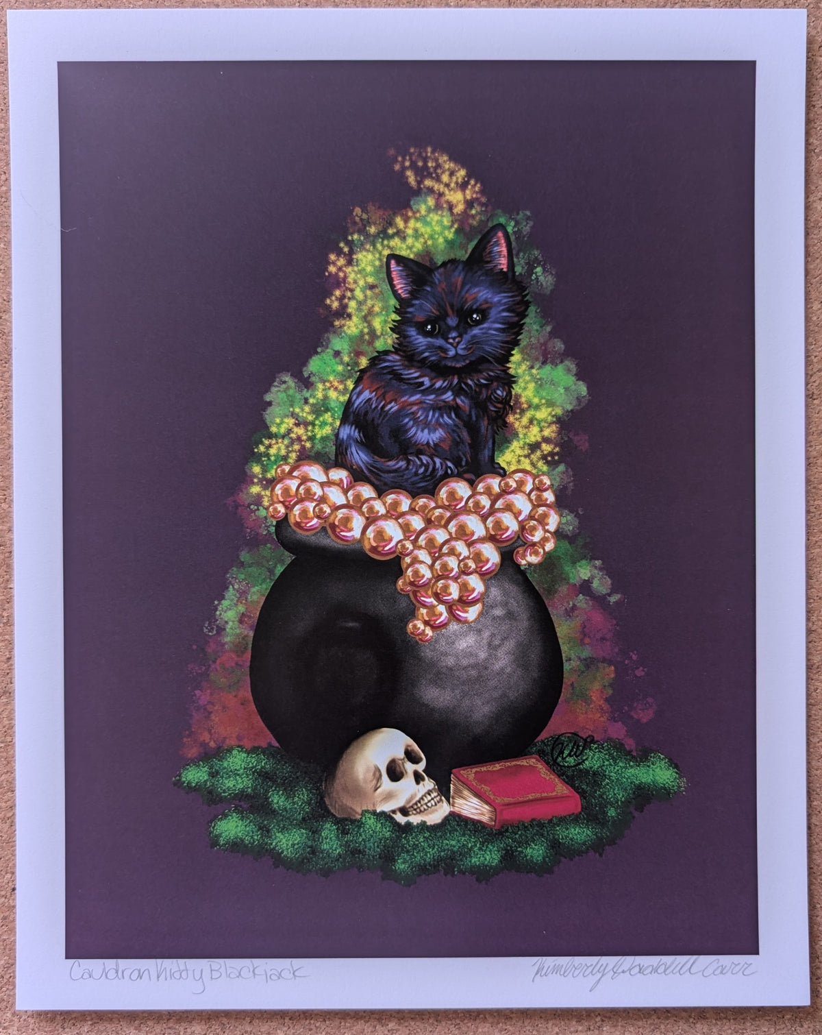 Cauldron Kitty Blackjack Print 8x10"