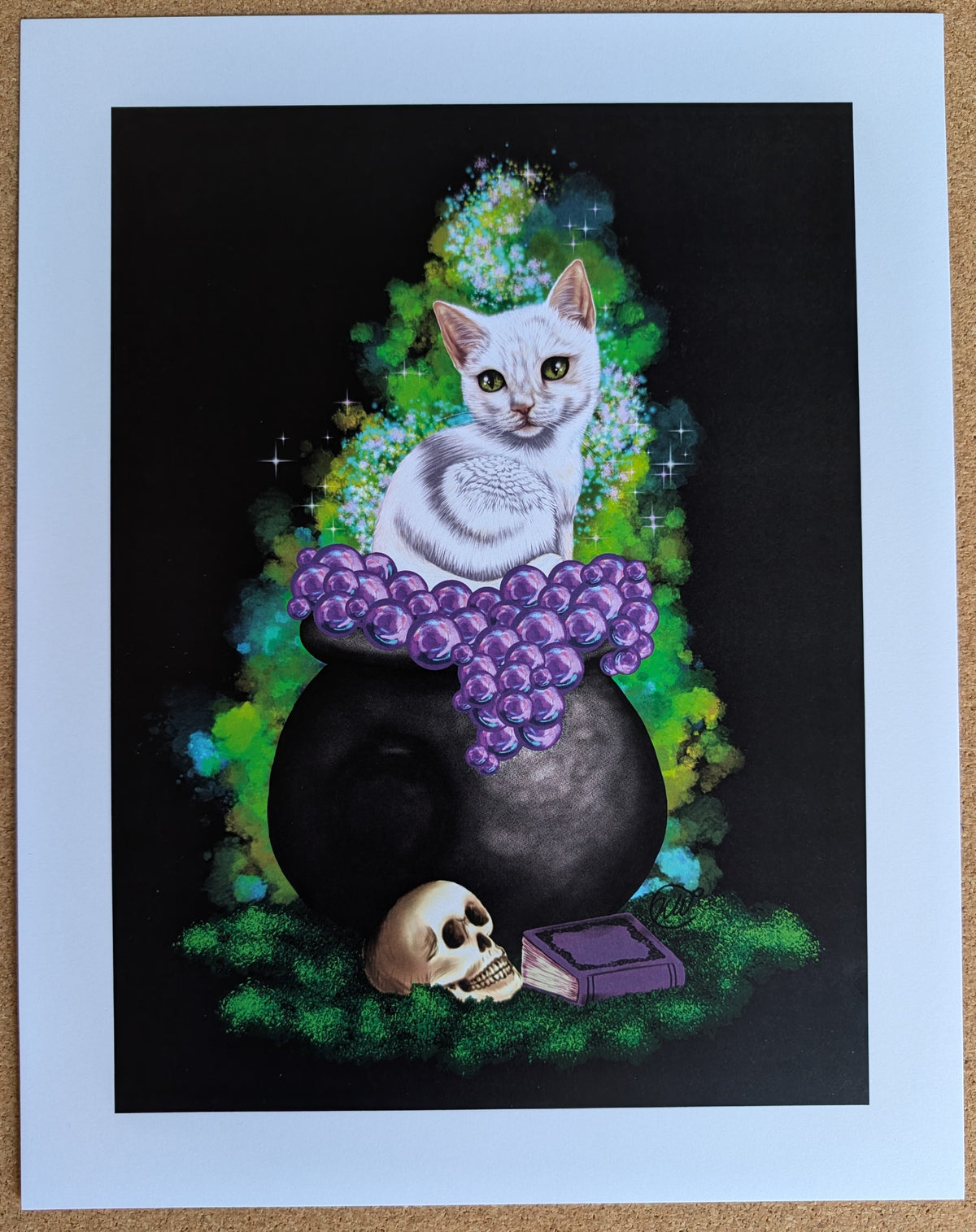 Cauldron Kitty Haru Print 10 x 12.75"