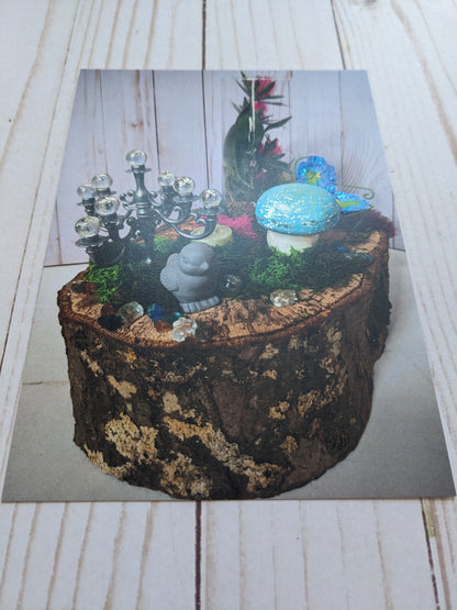 Pansy Chair Garden 1 hand detailed 5x7 print
